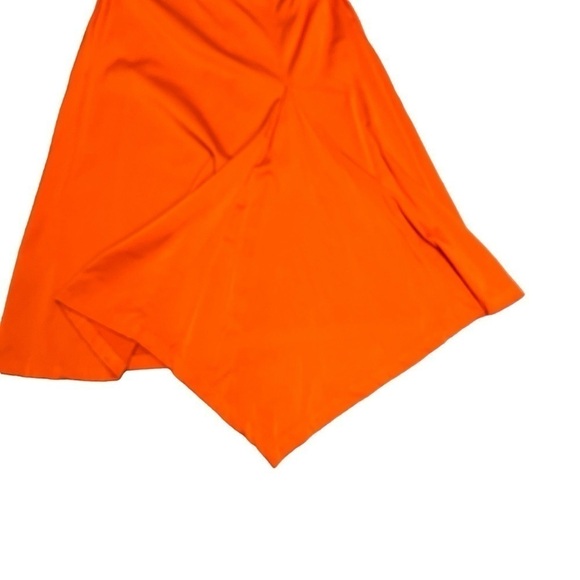 J. Lindeberg Silk Blend A-Line Asymmetrical Skirt. Orange Size 34 / M #1030 - Picture 3 of 6